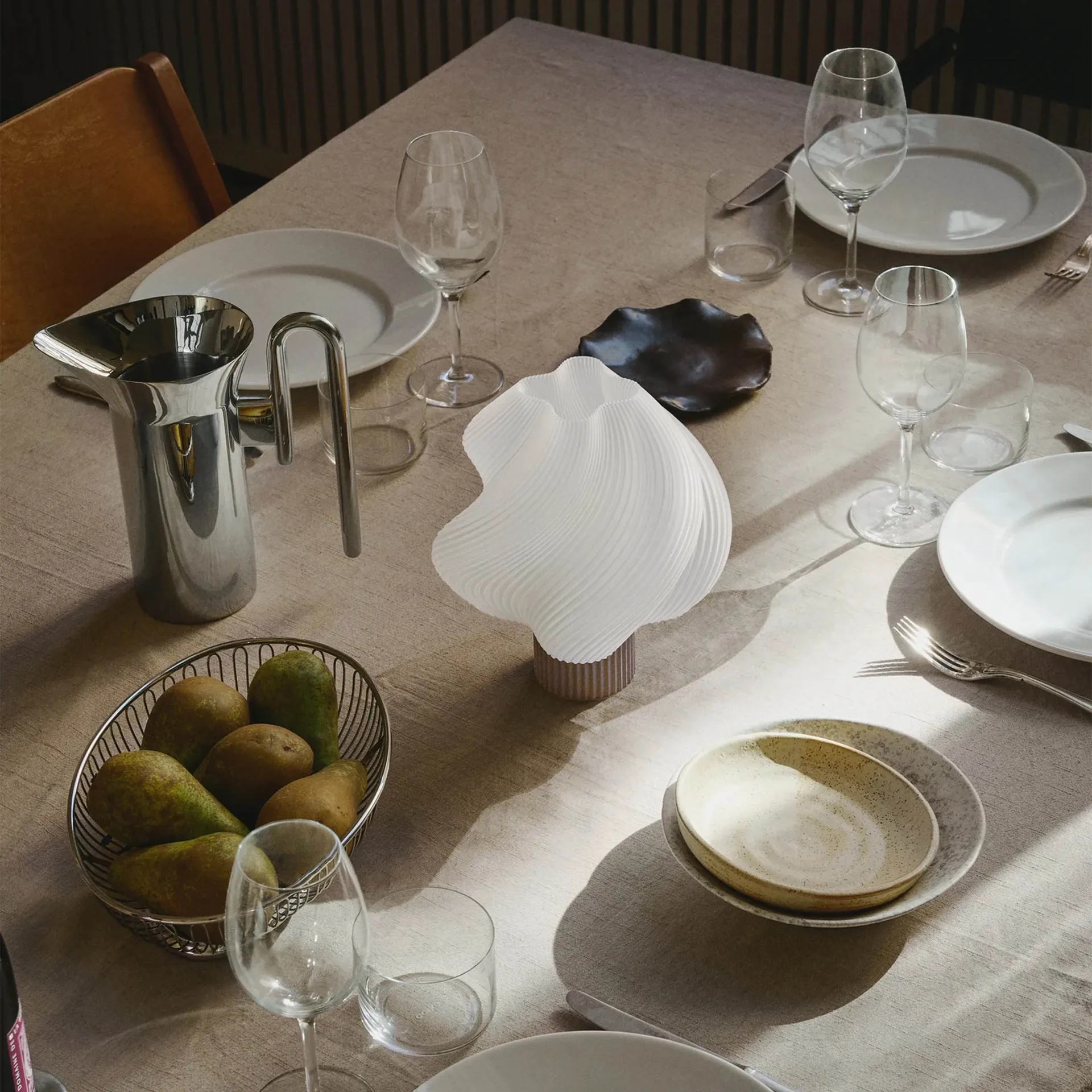 Soft Serve lampada da tavolo portatile, Mocha, 23 cm Crème Atelier