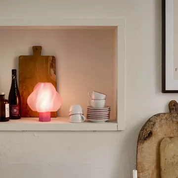 Soft Serve lampada da tavolo portatile - Rose sorbet, 23 cm - Crème Atelier