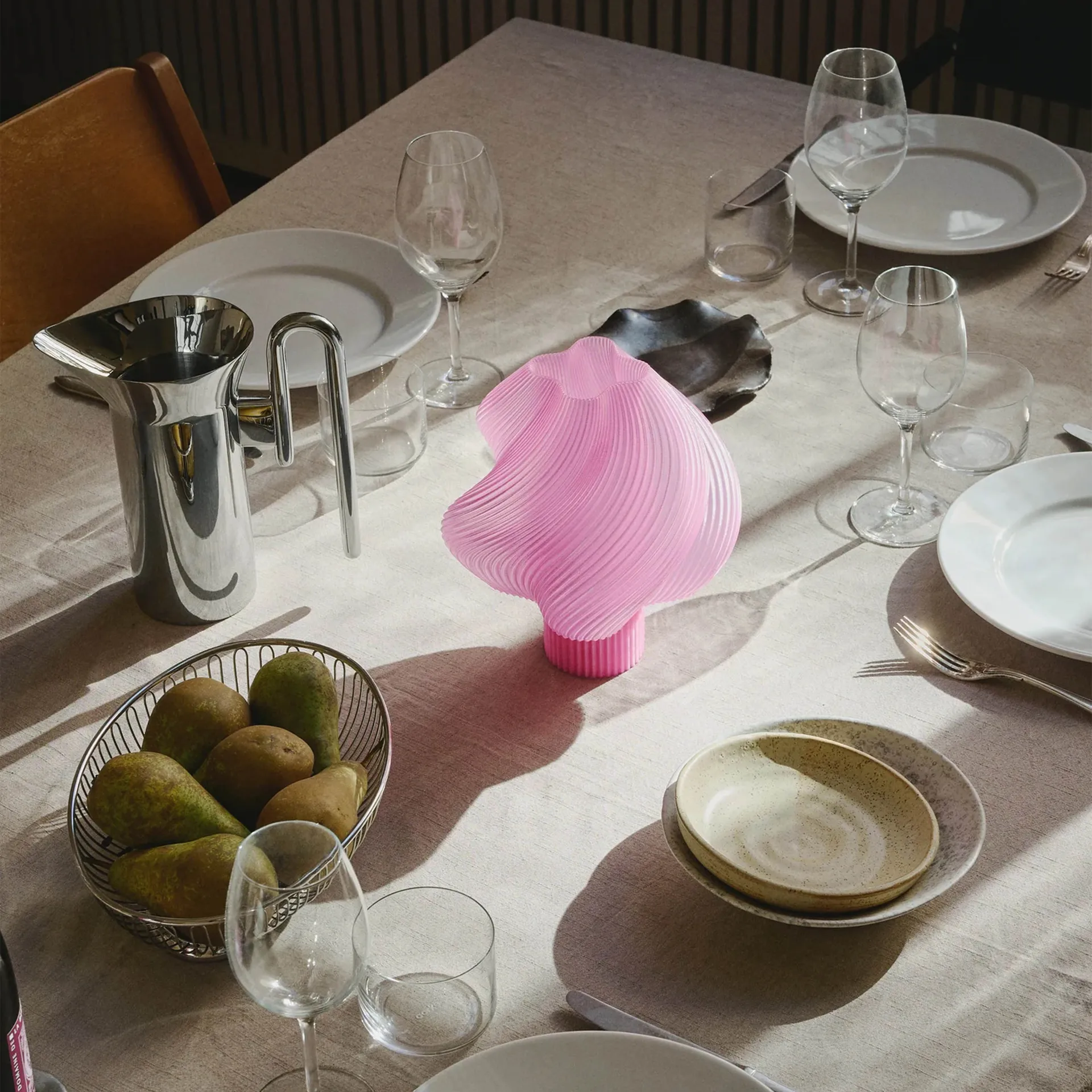 Soft Serve lampada da tavolo portatile, Rose sorbet, 23 cm Crème Atelier