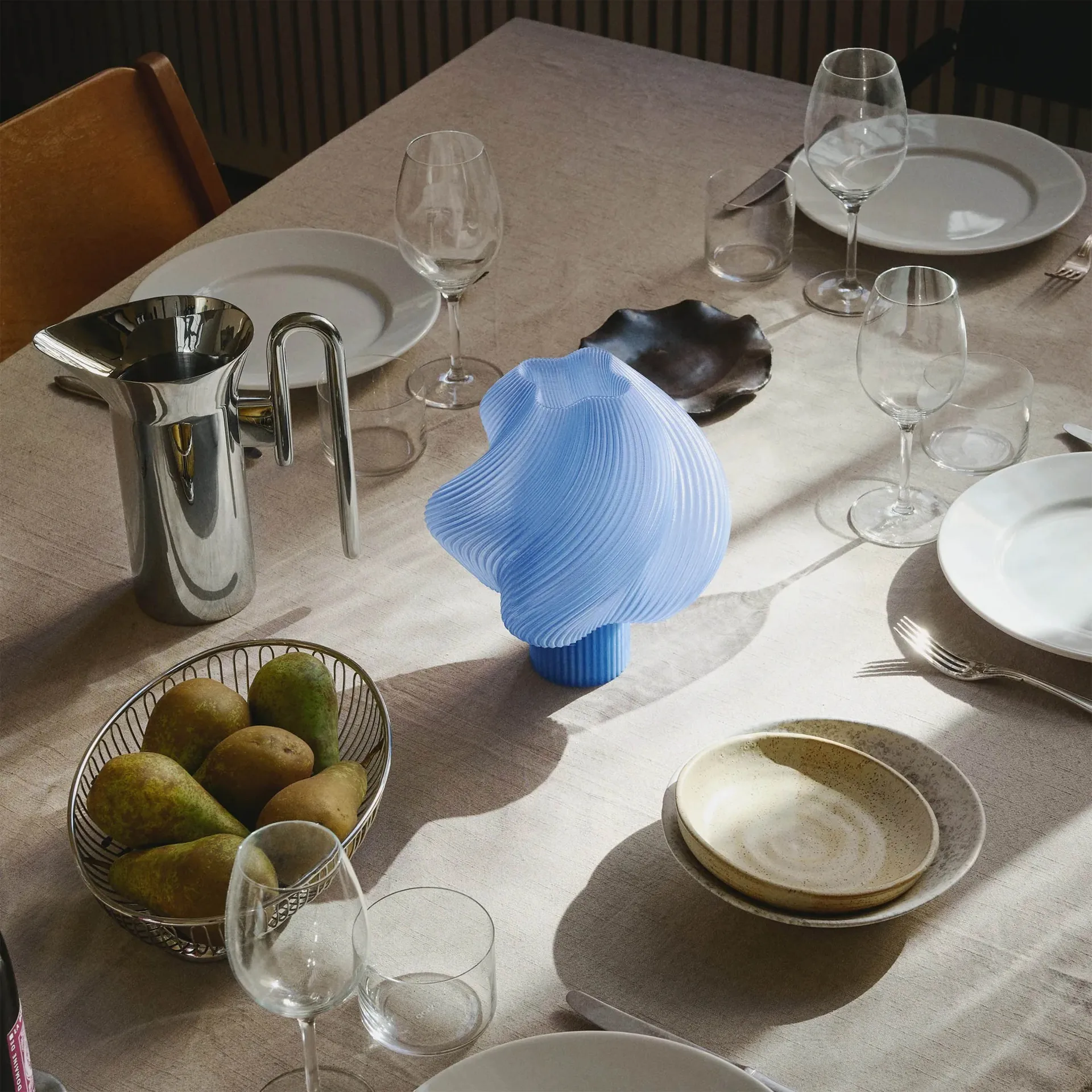 Soft Serve lampada da tavolo portatile, Sorbetto ai mirtilli, 23 cm Crème Atelier