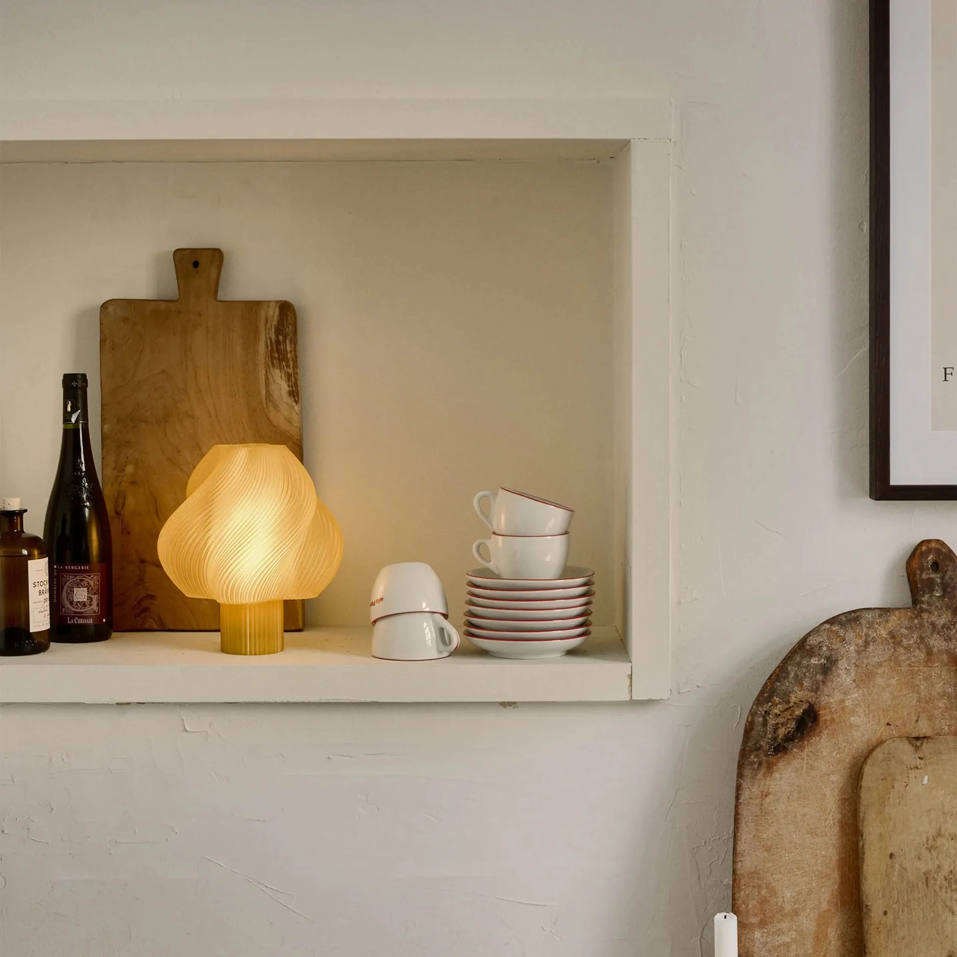 Soft Serve lampada da tavolo portatile, Sorbetto al limoncello, 23 cm Crème Atelier