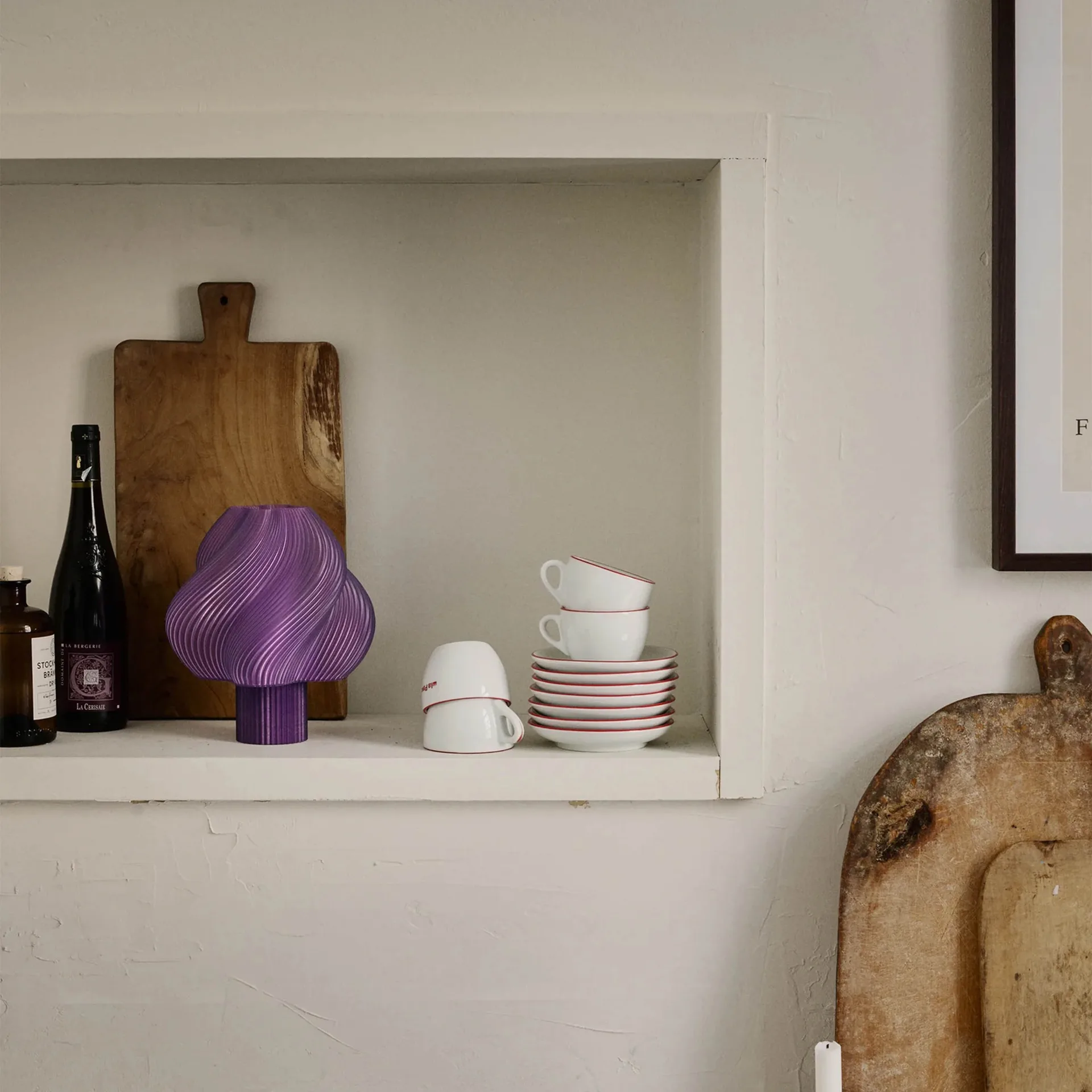 Soft Serve lampada da tavolo portatile, Sorbetto alla lavanda, 23 cm Crème Atelier