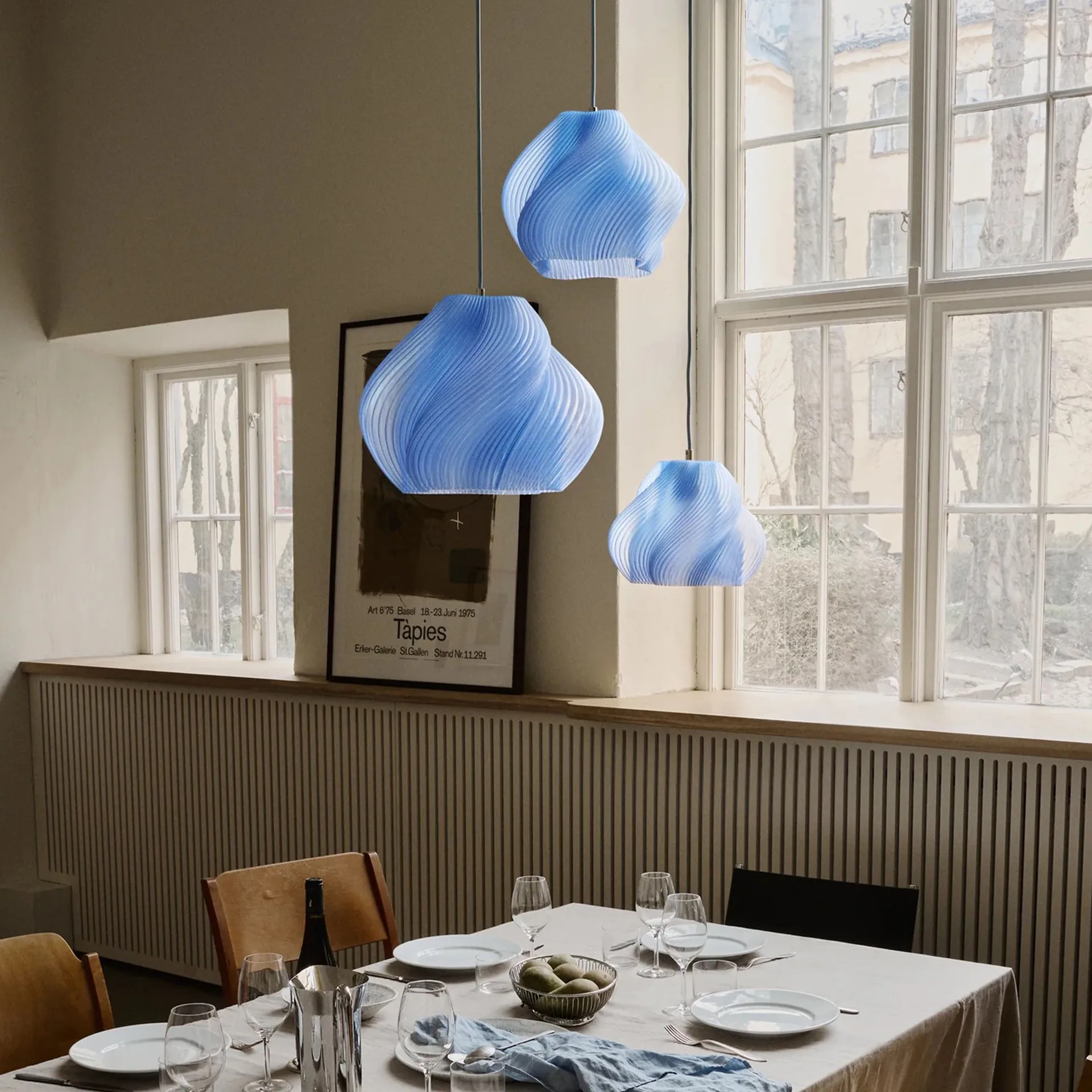 Soft Serve pendente, Blueberry sorbet-chrome, 03, 30 cm Crème Atelier