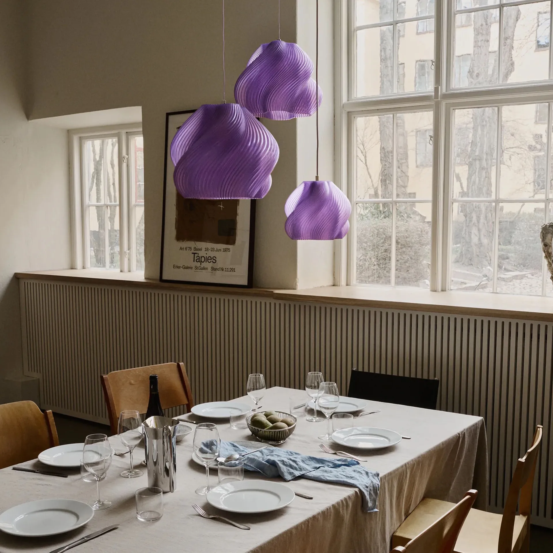 Soft Serve pendente, Lavender sorbet-brass, 02, 25 cm Crème Atelier