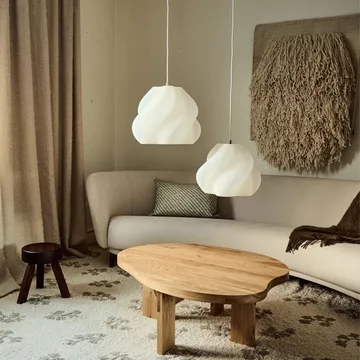 Soft Serve pendente - White-chrome, 02, 25 cm - Crème Atelier