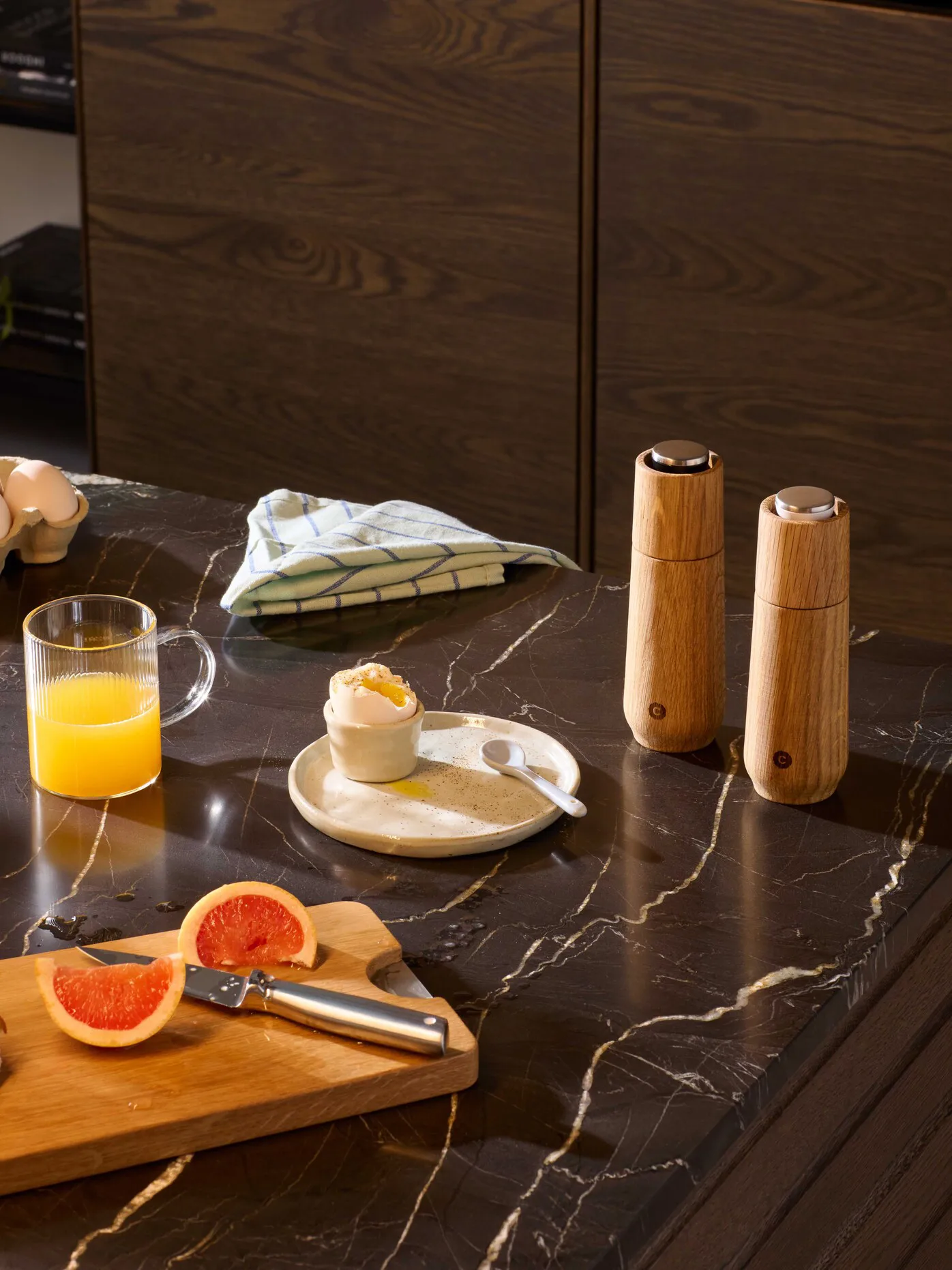 Champagne set macina sale e pepe, Natural, 2 pezzi Crushgrind