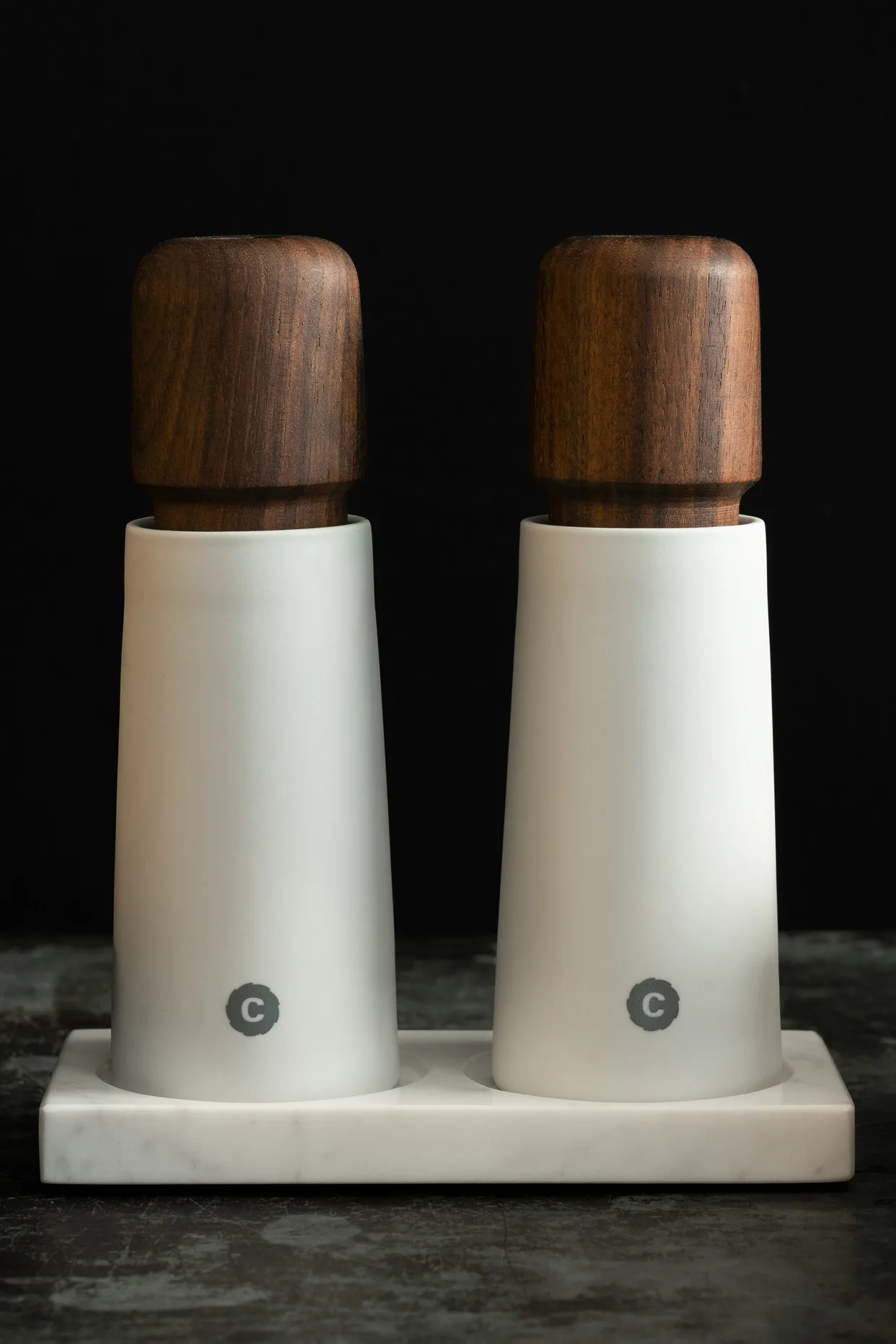 Tabletopper supporto per macinapepe, marmo bianco Crushgrind