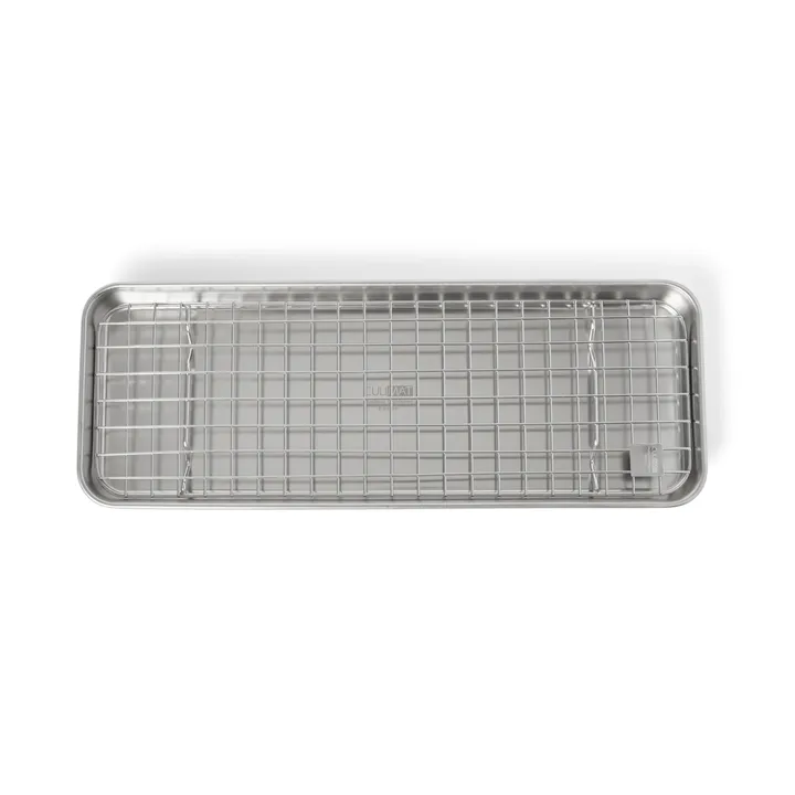 Teglia con griglia di raffreddamento Culimat - Acciaio inossidabile, 38x14x2,5 cm - Culimat