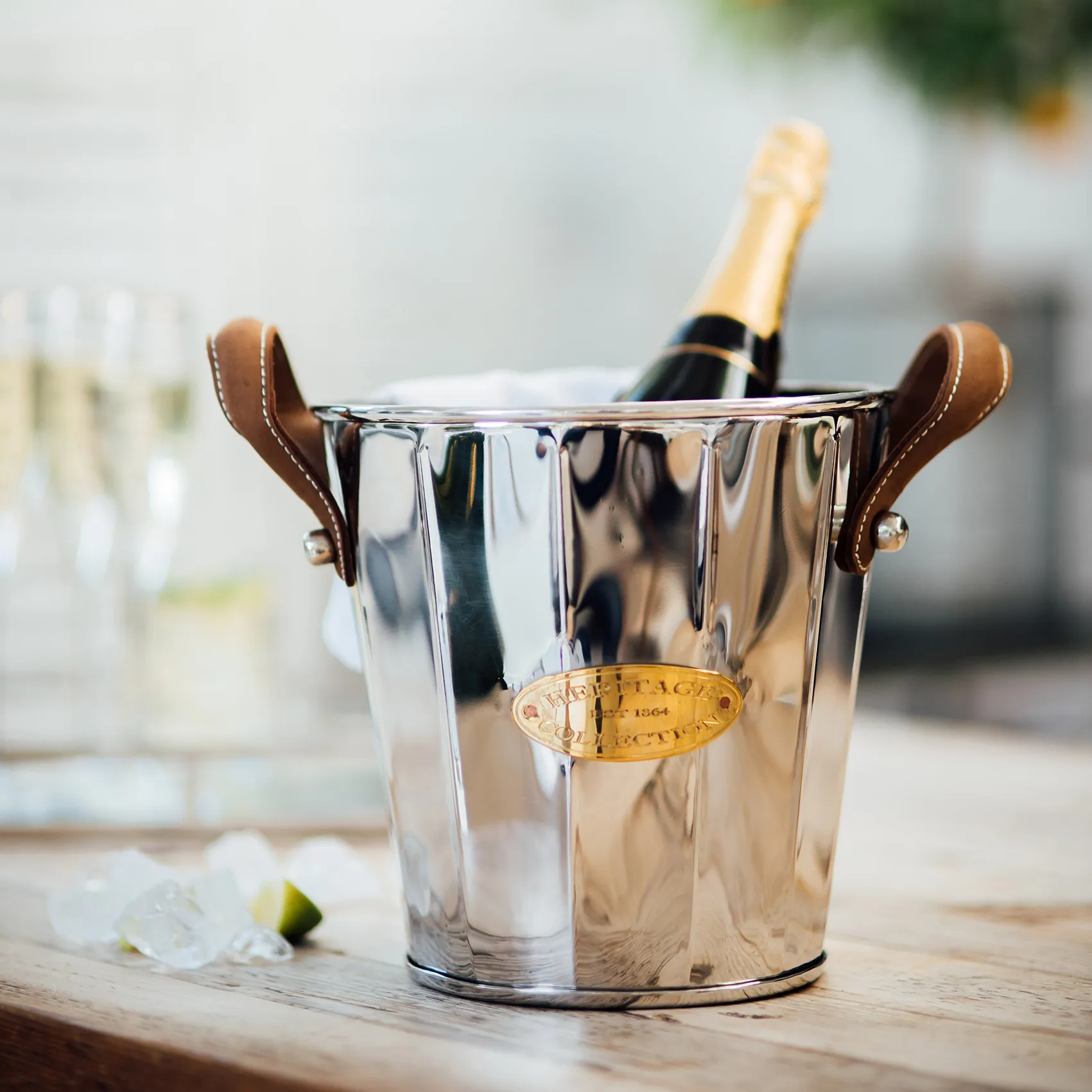 Secchiello per vino Heritage con manico in pelle, 23 cm Culinary Concepts