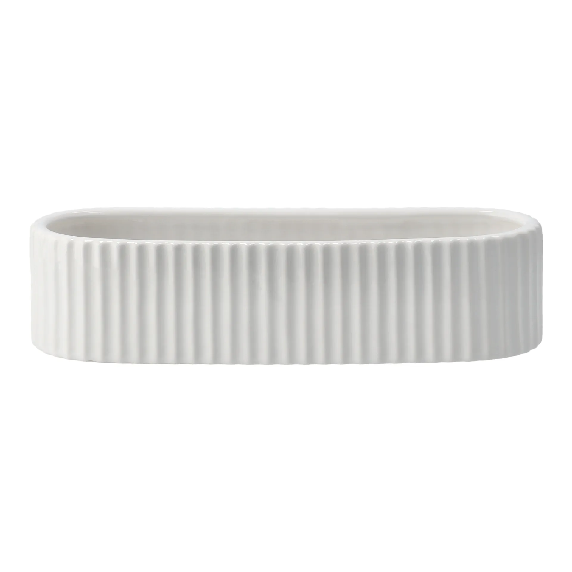 Candela dell'Avvento Stripe 30 cm, Shiny white DBKD