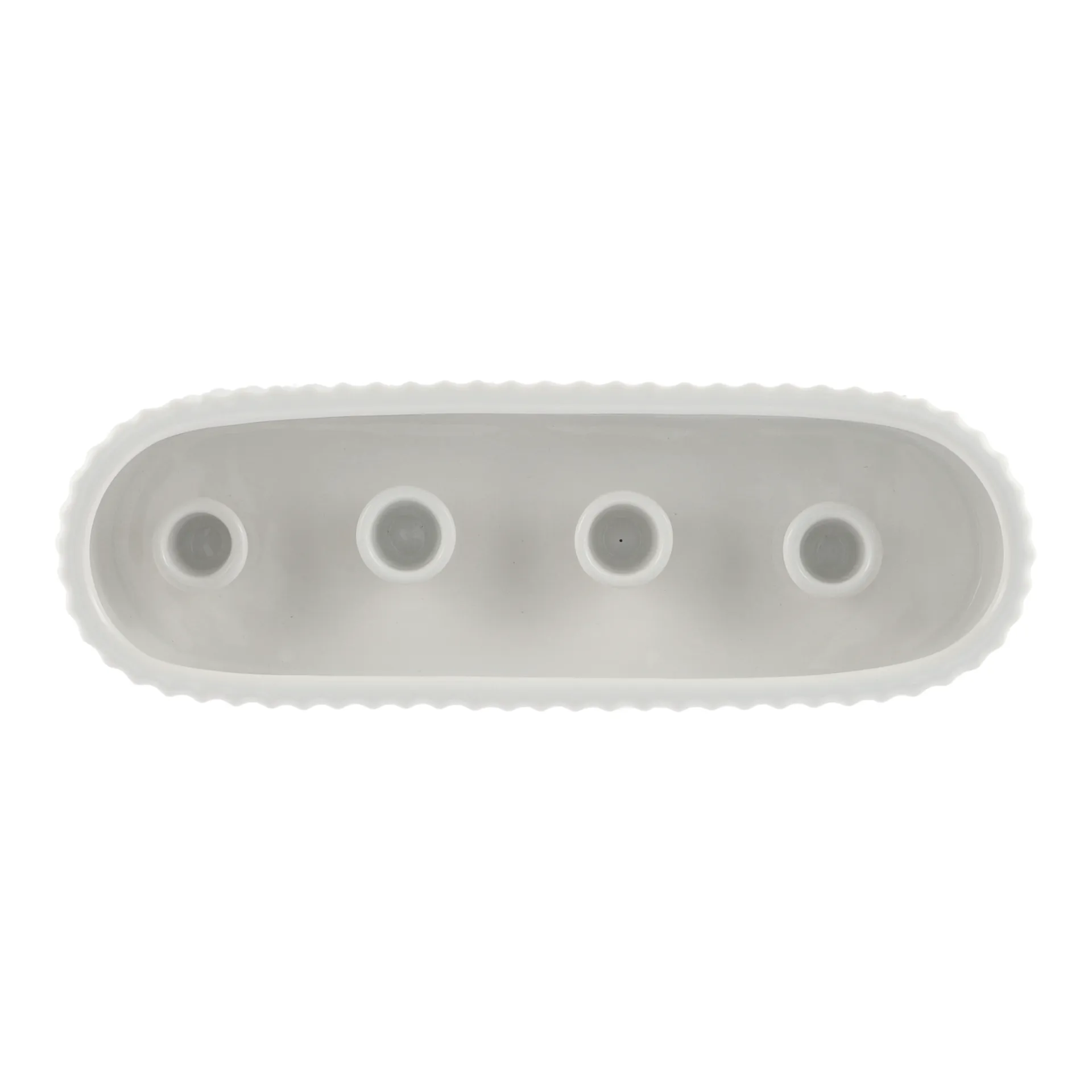 Candela dell'Avvento Stripe 30 cm, Shiny white DBKD