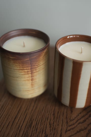 Candela profumata Burn 60 h - Crema-marrone - DBKD