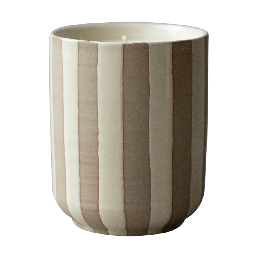 Candela profumata Burn 60 h, Stripe crema DBKD