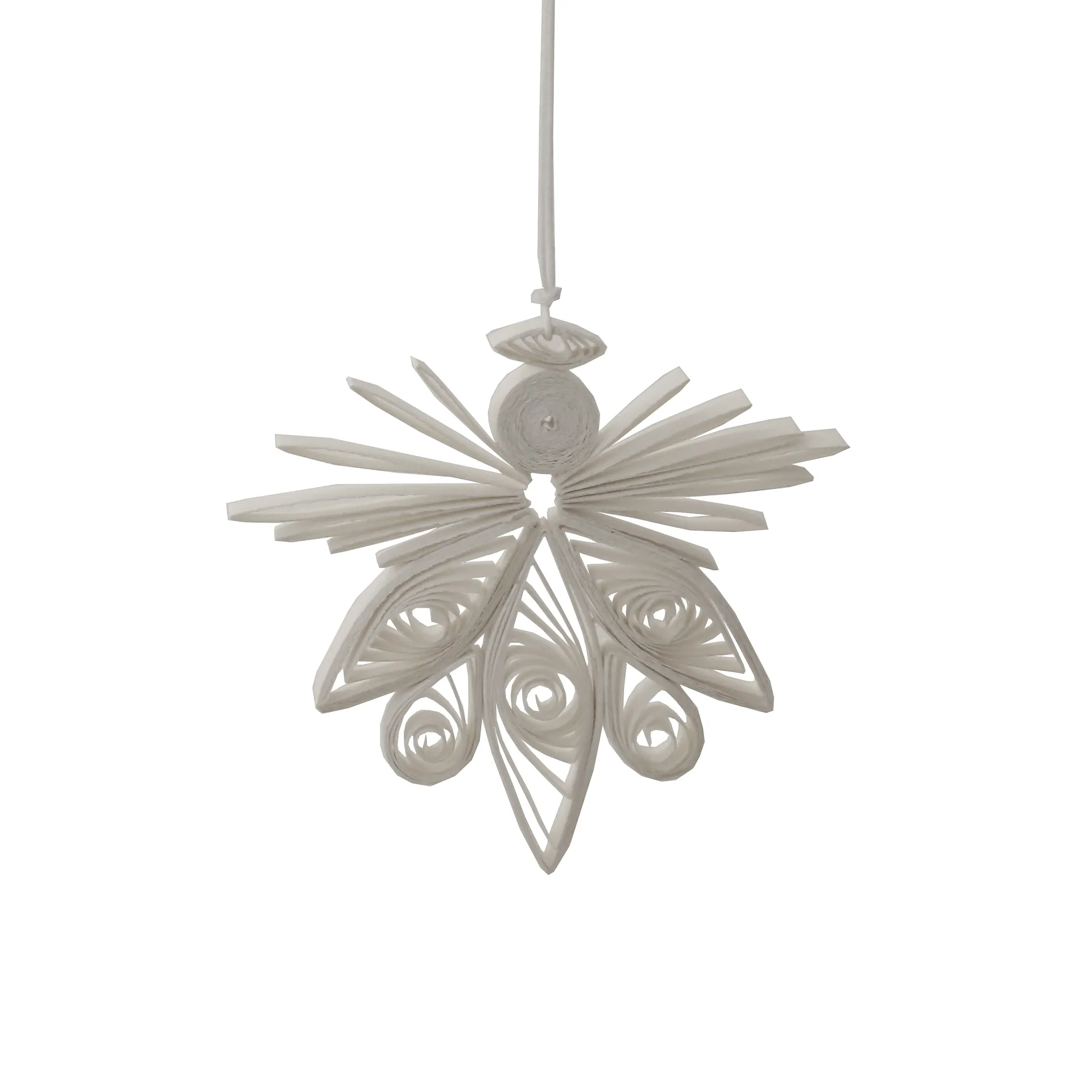 Ciondolo natalizio Angelo di carta, Bianco DBKD