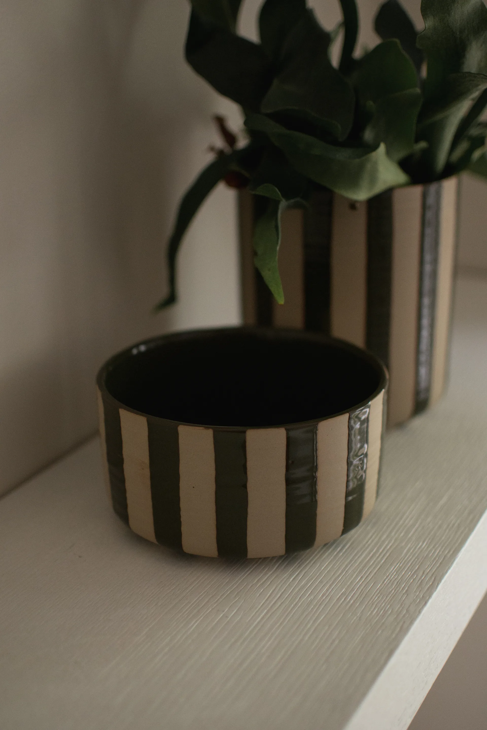 Ciotola decorativa Line Ø16 cm, Stripe Green DBKD