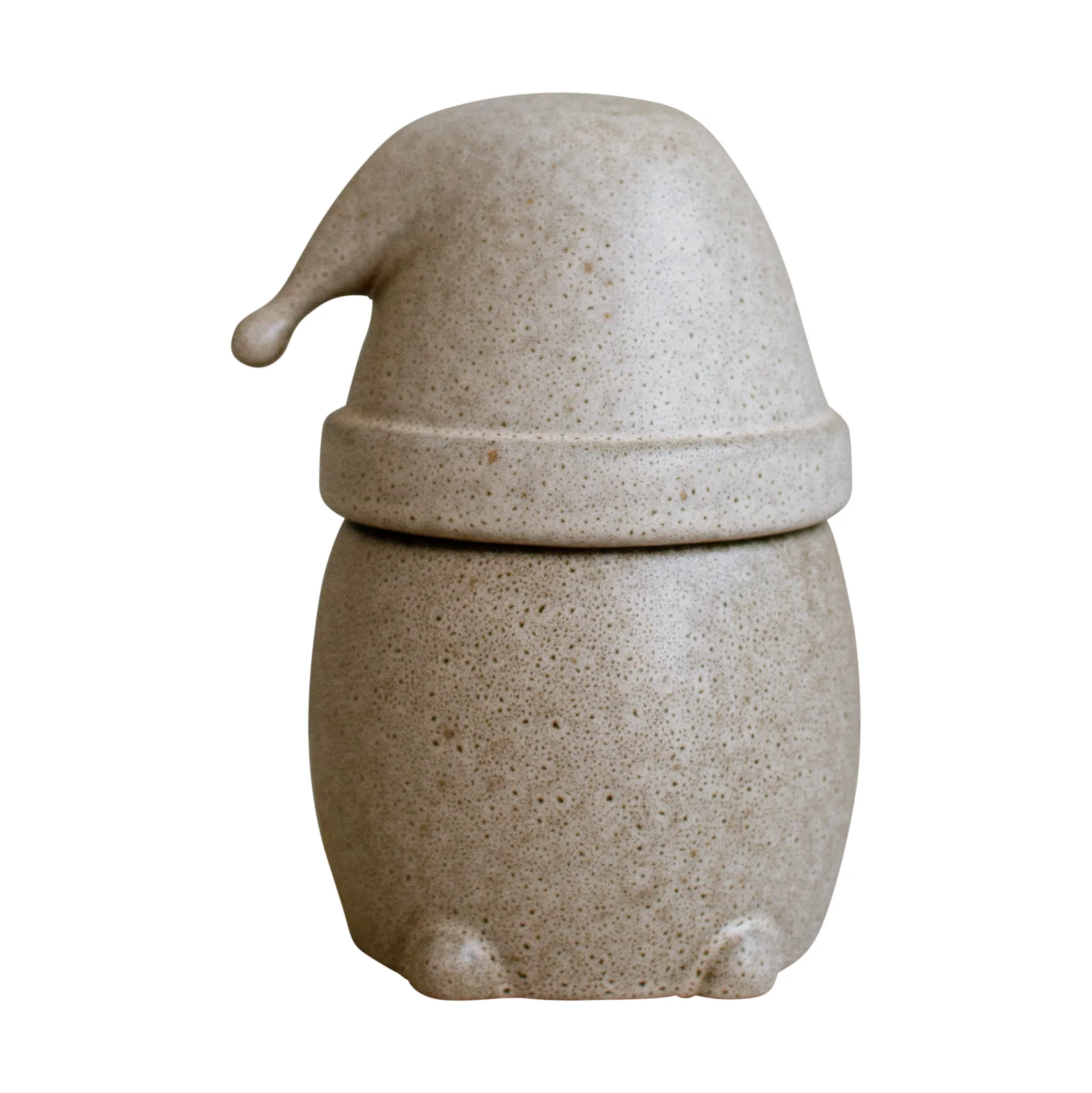 Ciotola Eating Santa con coperchio grande, Beige DBKD