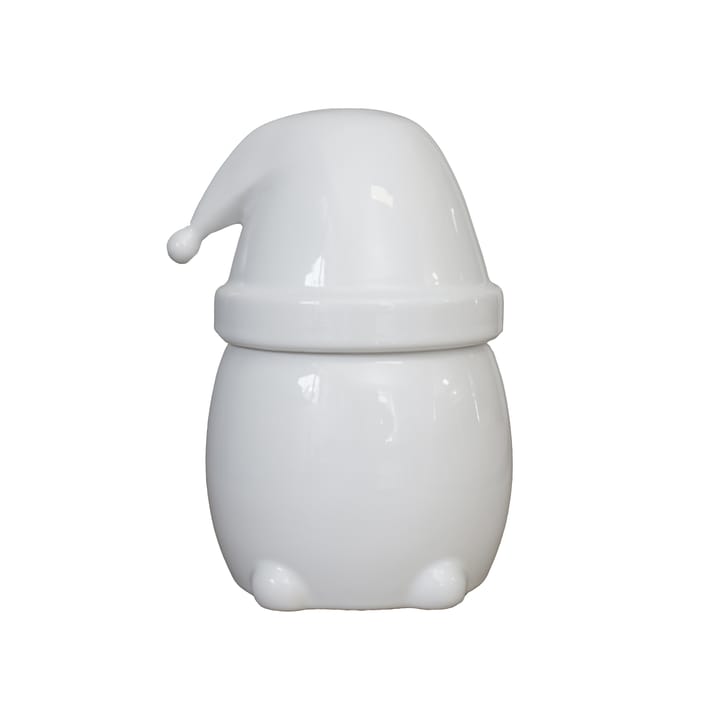 Ciotola Eating Santa con coperchio grande, Shiny white DBKD