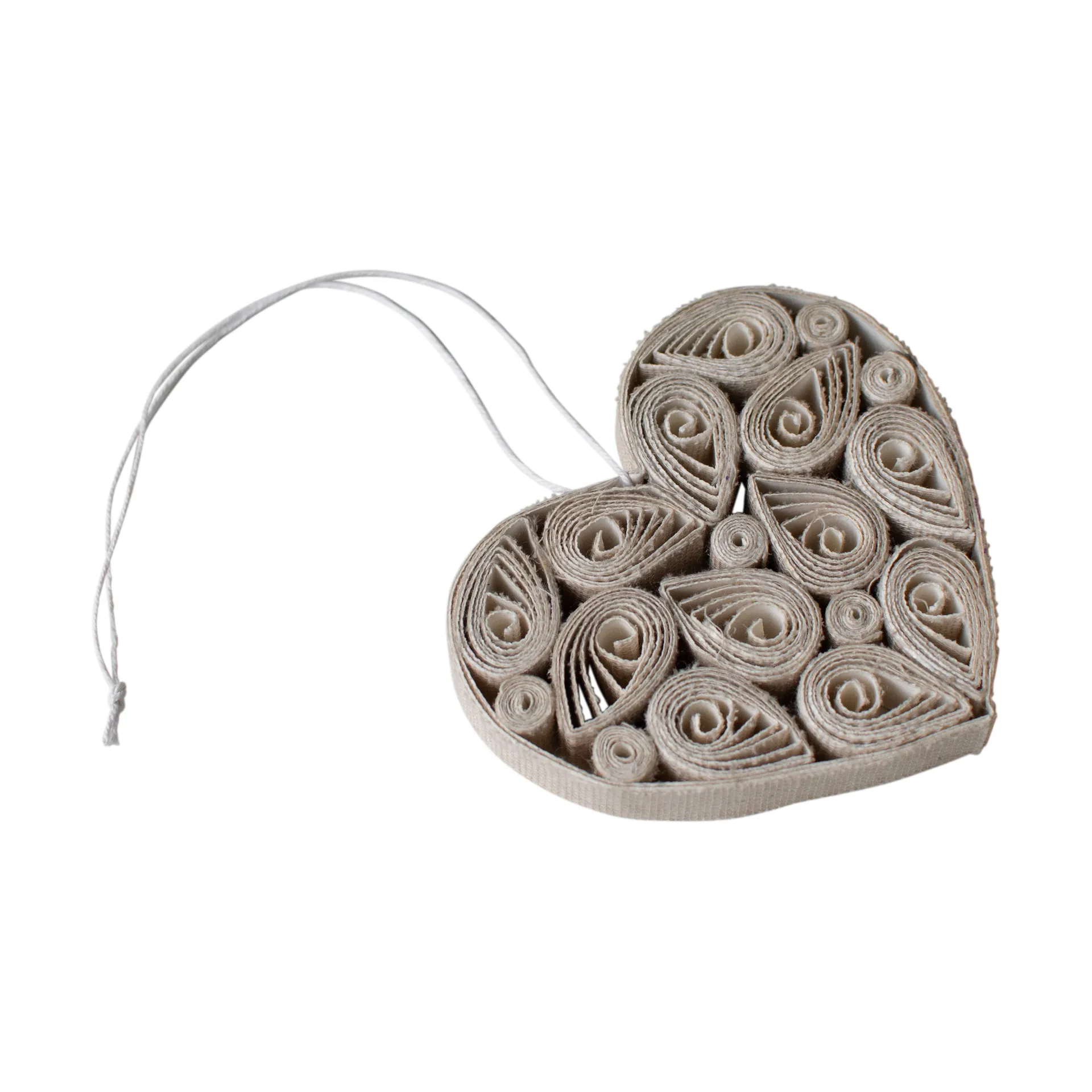 Cuore di carta 8 cm, Crema DBKD