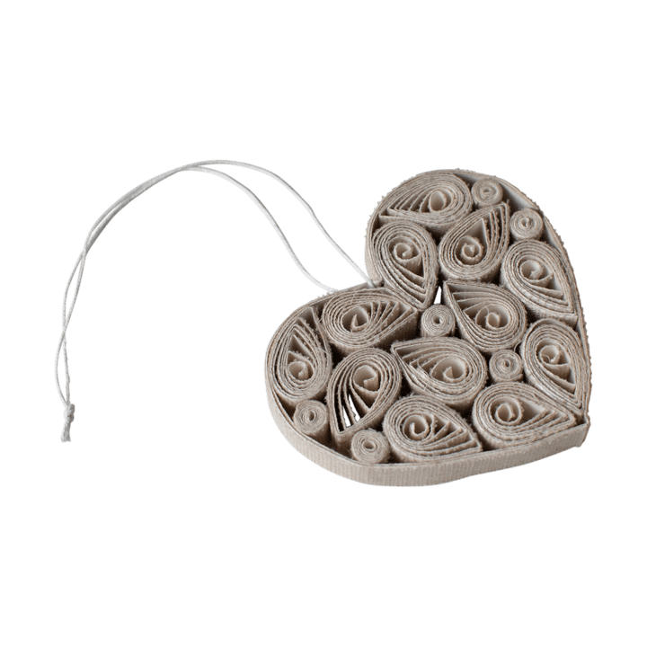 Cuore di carta 8 cm - Crema - DBKD