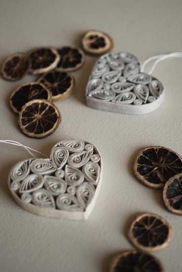 Cuore di carta 8 cm - Crema - DBKD