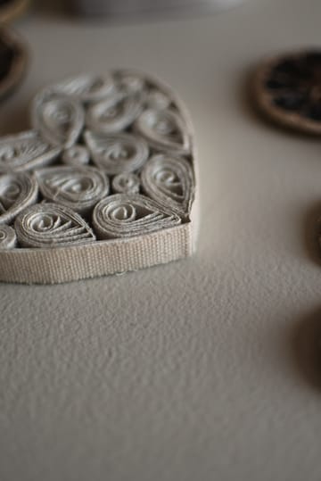 Cuore di carta 8 cm - Crema - DBKD