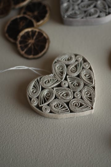 Cuore di carta 8 cm - Crema - DBKD