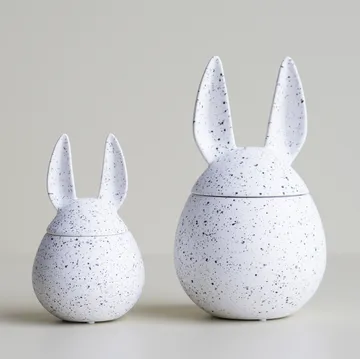 DBKD Eating rabbit ciotola piccola - White dot - DBKD