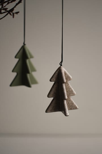 Decorazione albero invernale 7 cm - Beige - DBKD