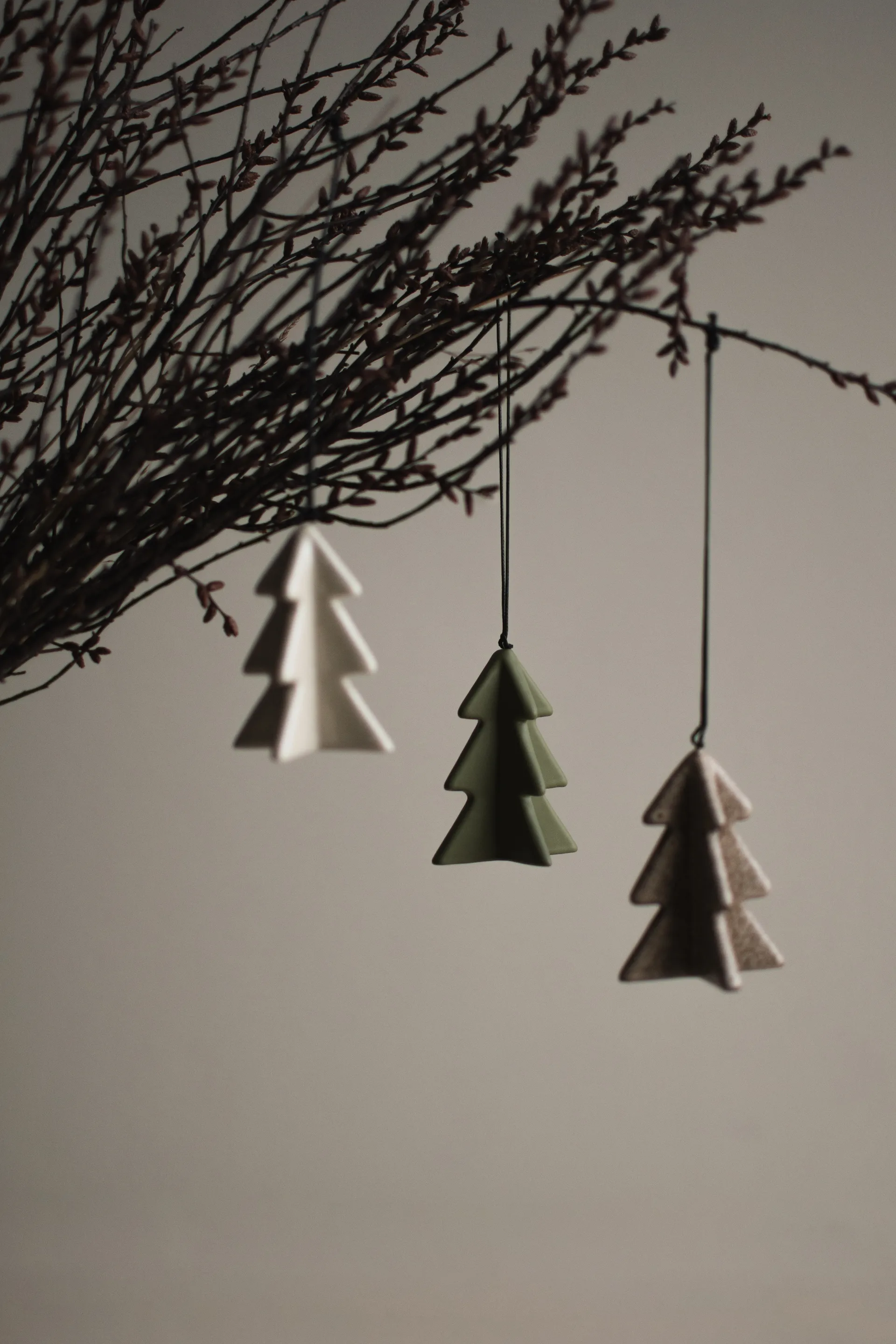 Decorazione albero invernale 7 cm, Beige DBKD