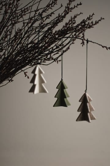 Decorazione albero invernale 7 cm - Beige - DBKD