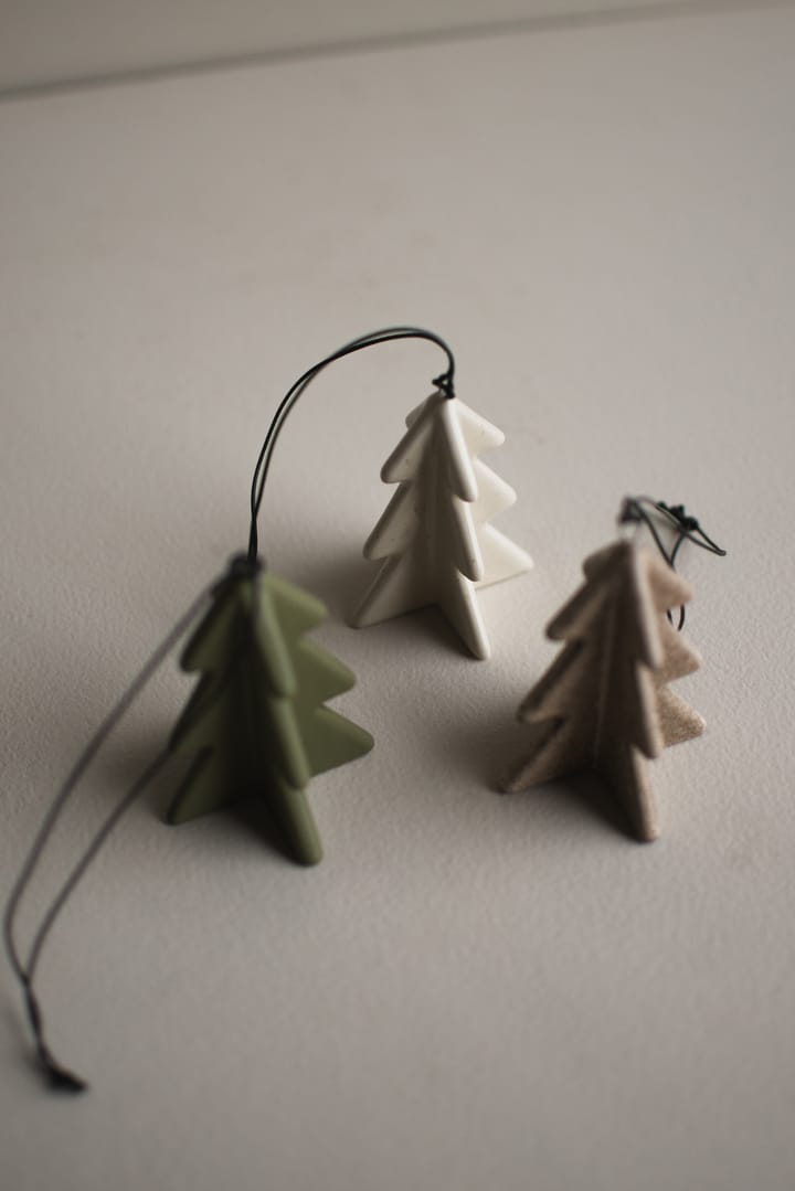 Decorazione albero invernale 7 cm, Vaniglia DBKD