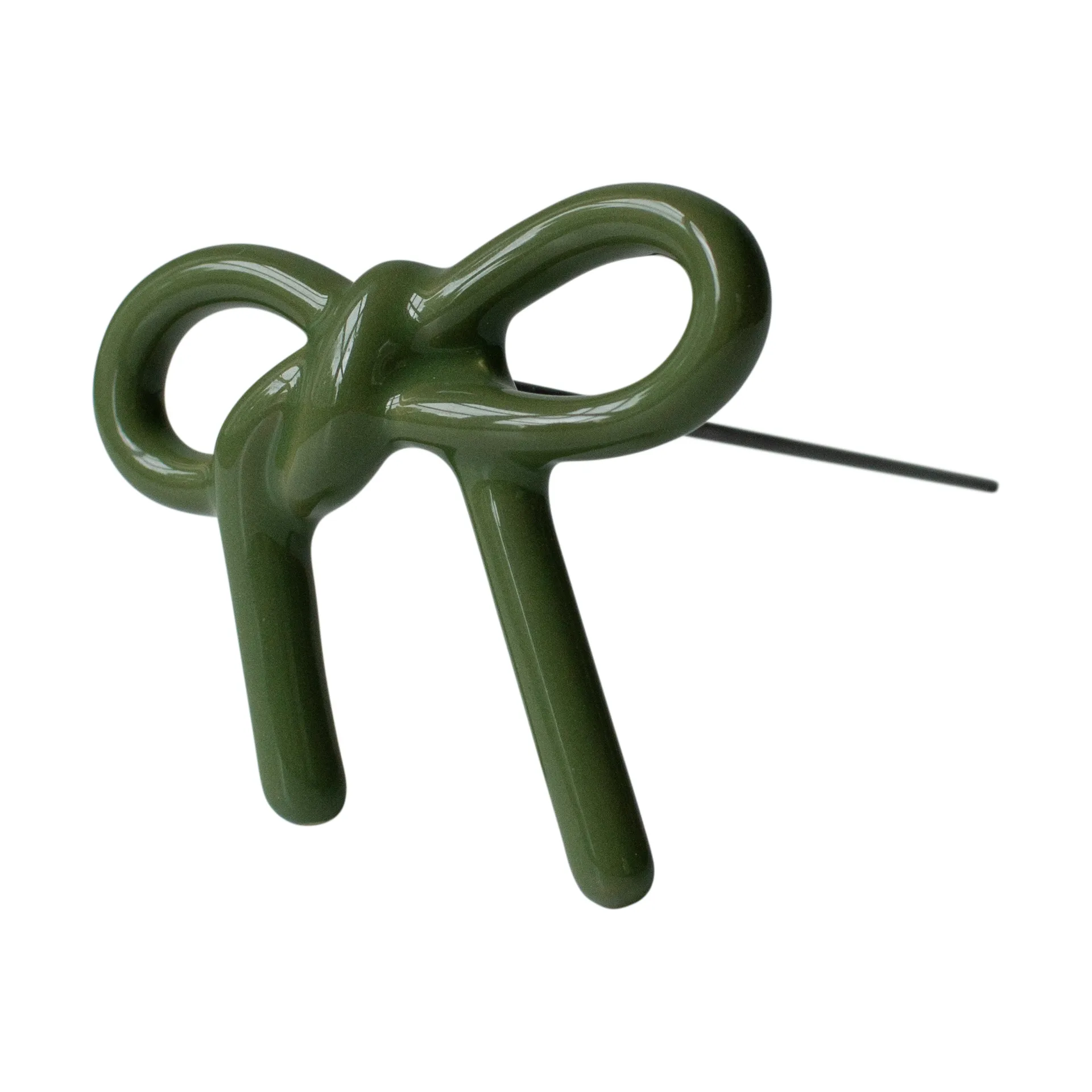 Decorazione floreale Bow, Shiny green DBKD