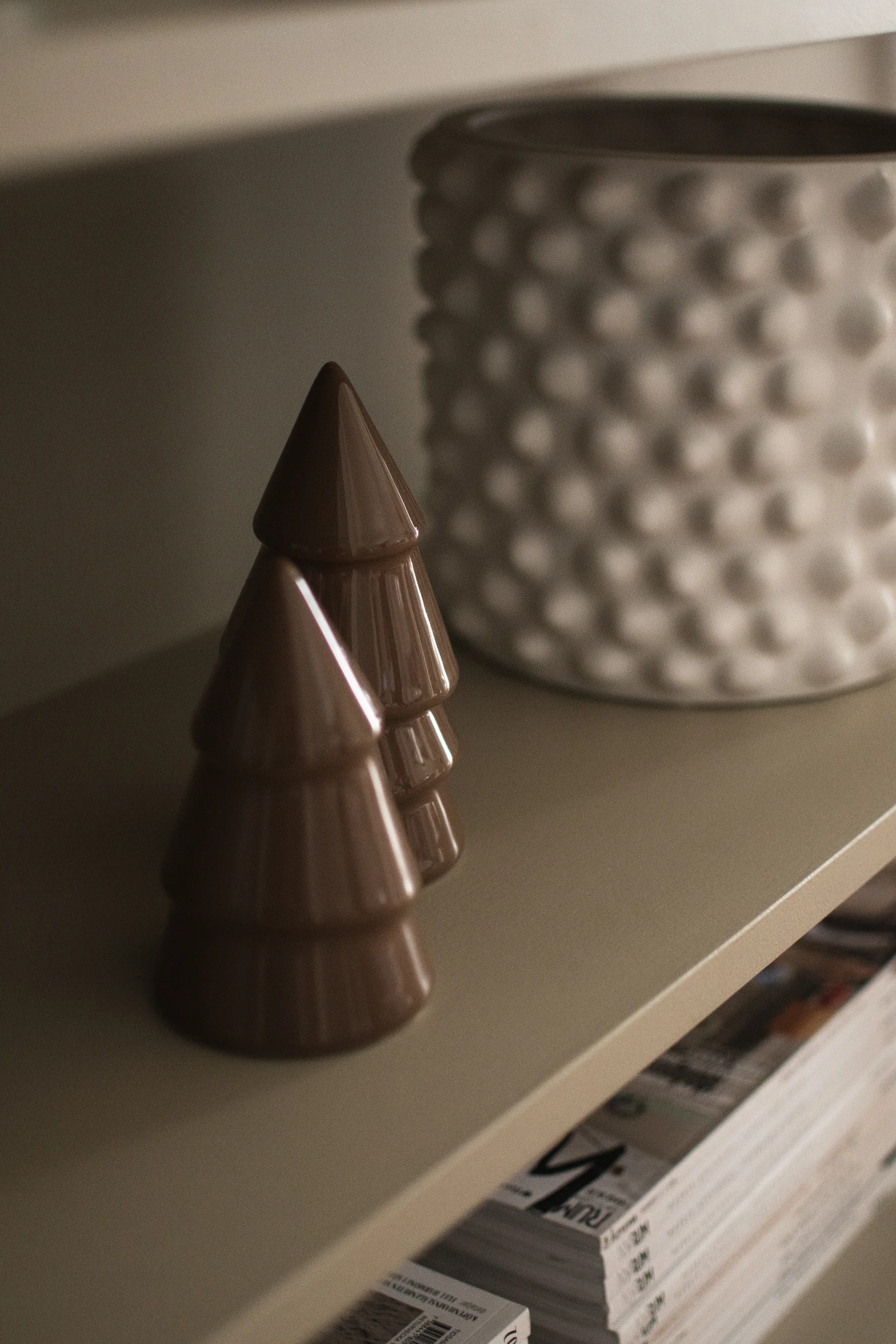 Decorazione Narrow 14 cm, Shiny nougat DBKD