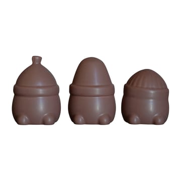 Decorazione natalizia Hipster triplets, confezione da 3 - Rosso granata - DBKD