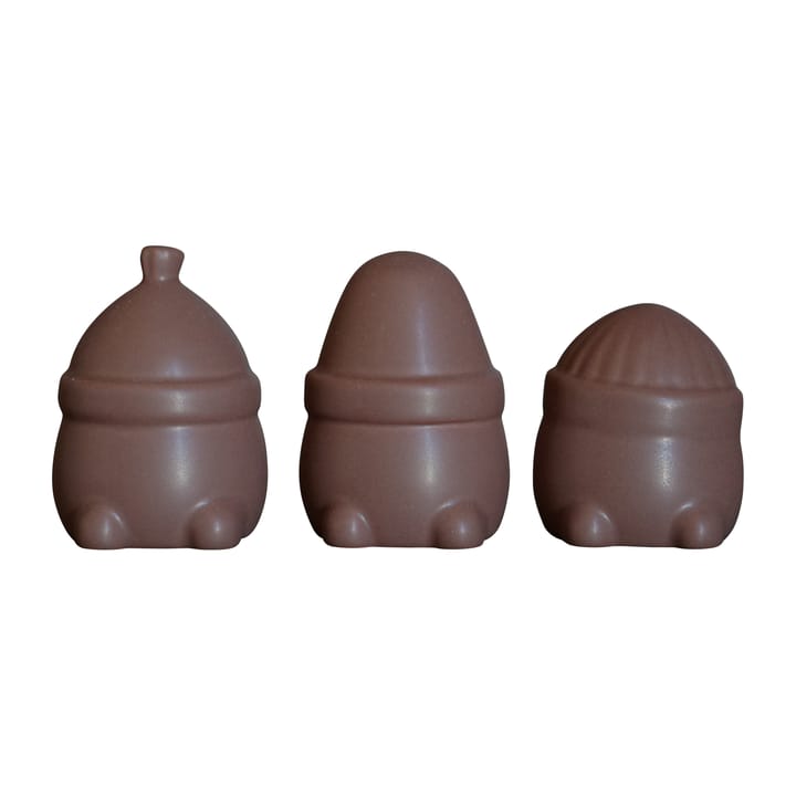 Decorazione natalizia Hipster triplets, confezione da 3 - Rosso granata - DBKD