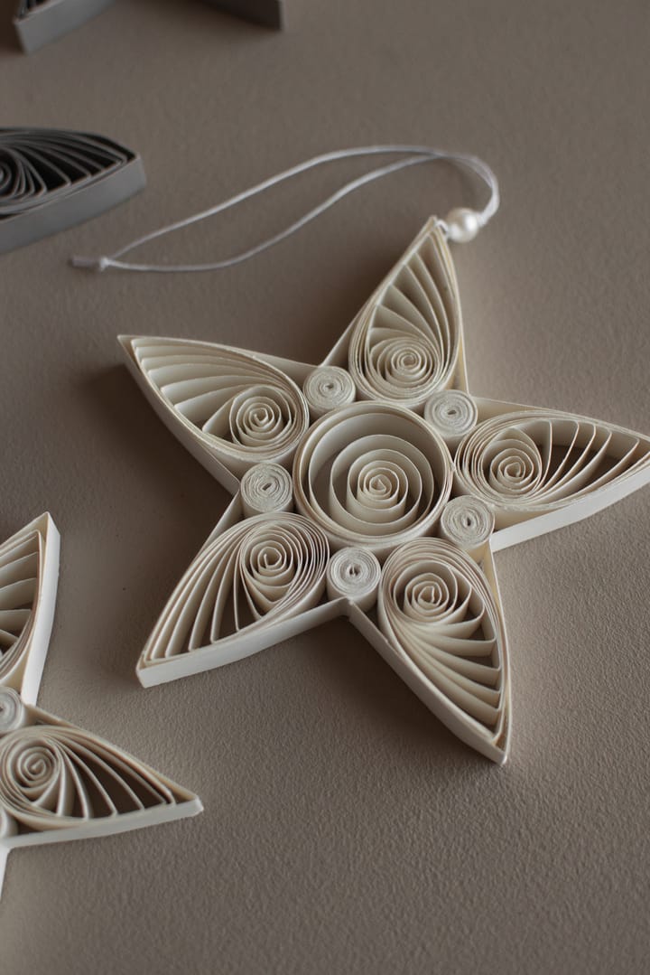 Decorazione natalizia Stella di carta 10,5 cm, Bianco DBKD
