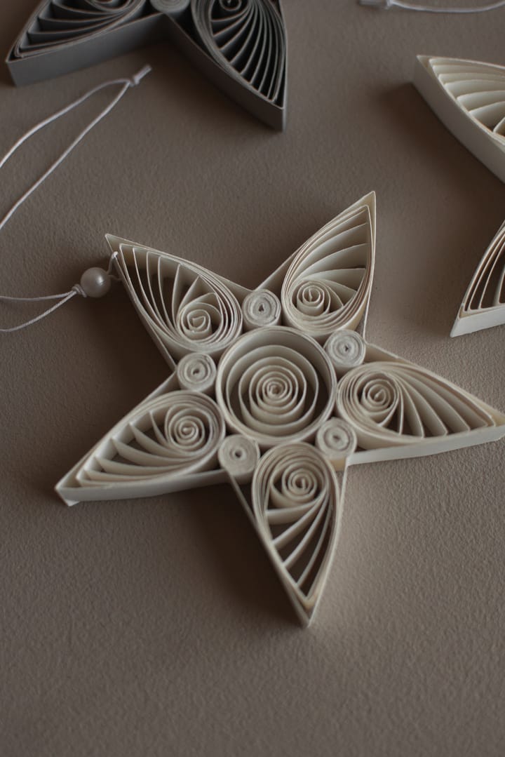 Decorazione natalizia Stella di carta 10,5 cm, Bianco DBKD