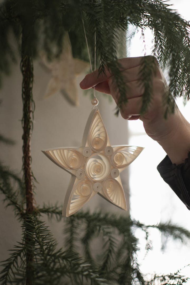 Decorazione natalizia Stella di carta 10,5 cm, Bianco DBKD