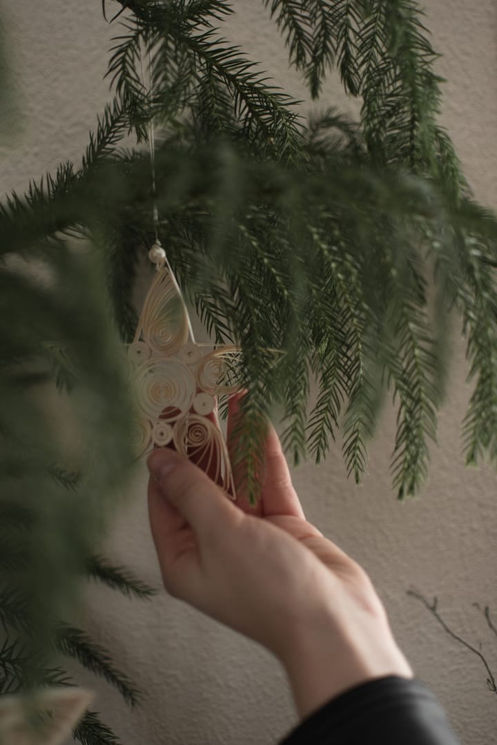 Decorazione natalizia Stella di carta 10,5 cm, Bianco DBKD