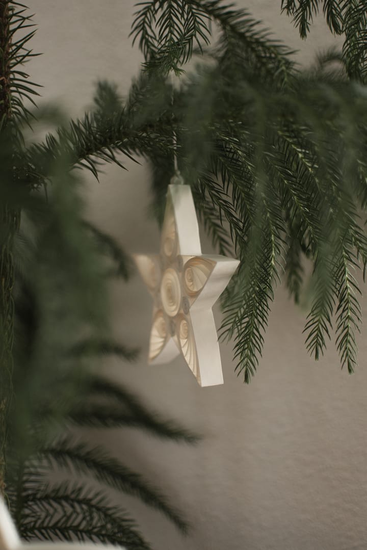 Decorazione natalizia Stella di carta 13 cm, Bianco DBKD