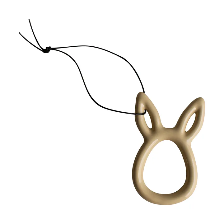 Decorazione pasquale coniglio Sprinkle 8 cm - Giallo lucido - DBKD