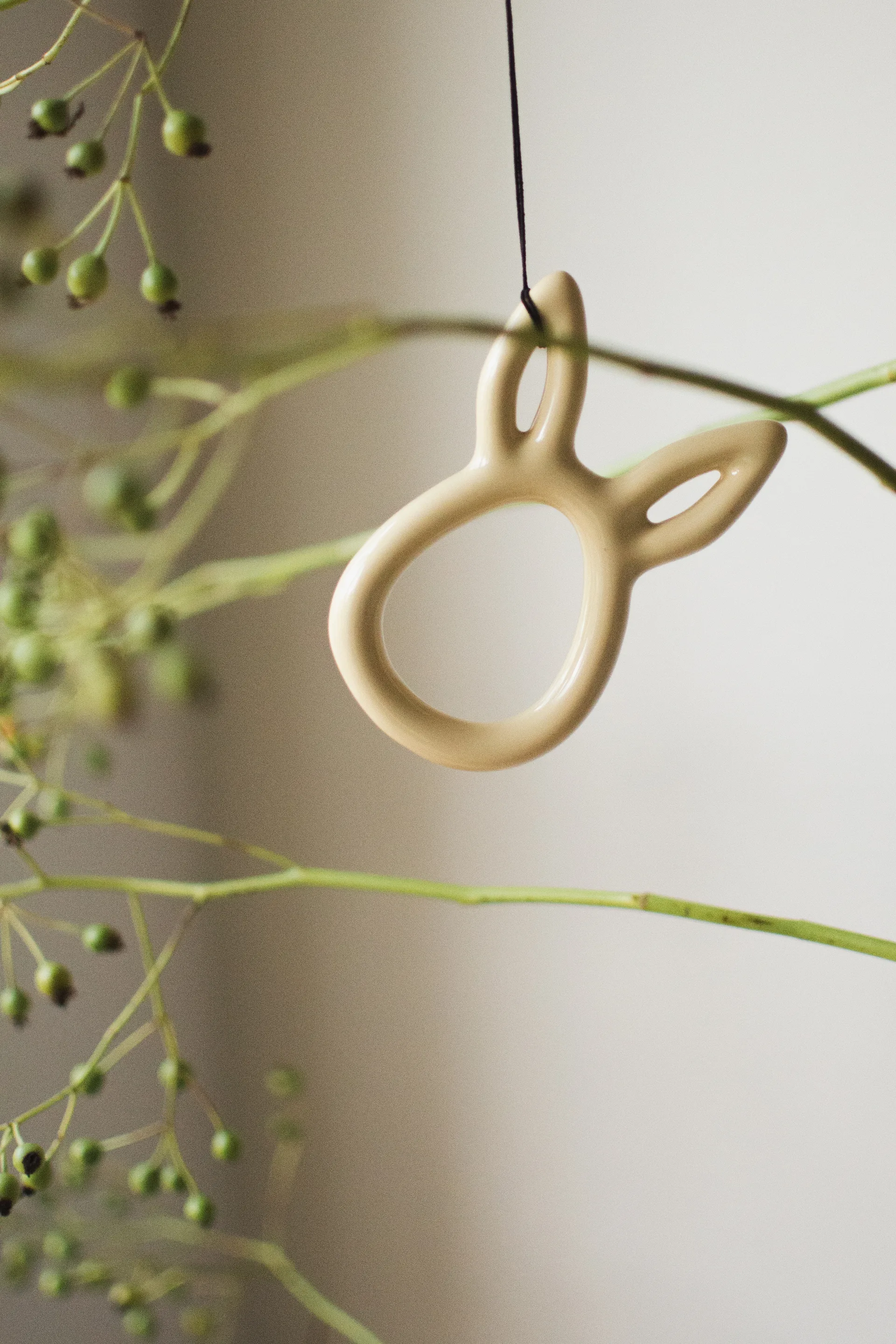 Decorazione pasquale coniglio Sprinkle 8 cm, Giallo lucido DBKD