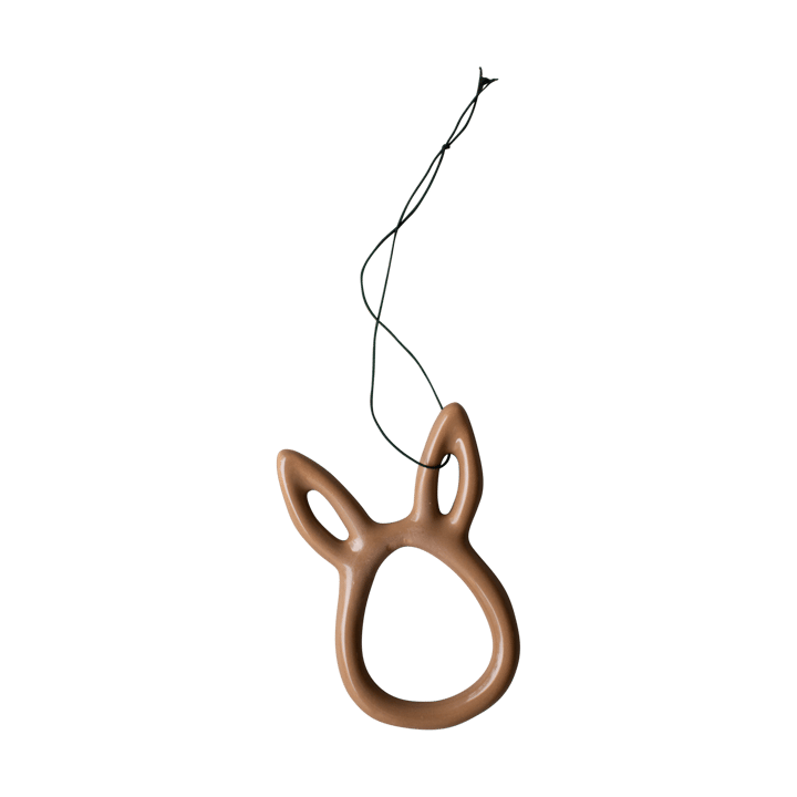 Decorazione pasquale coniglio Sprinkle 8 cm - Nocciola lucido - DBKD