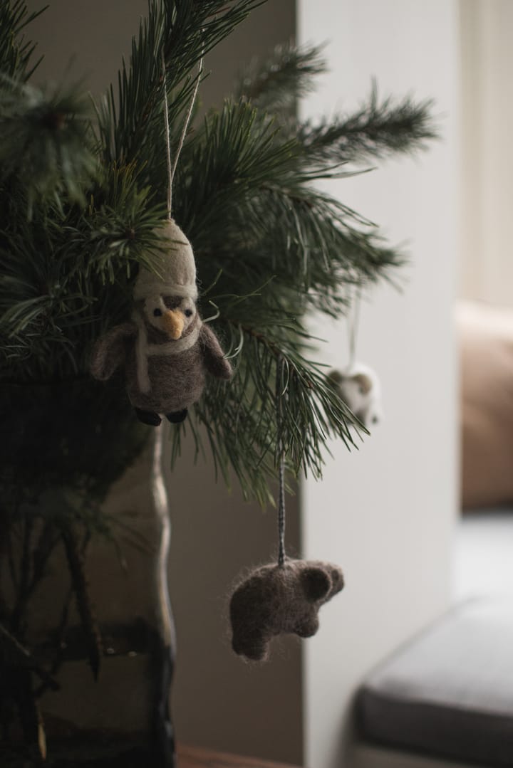 Decorazione pinguino , Beige-bianco DBKD