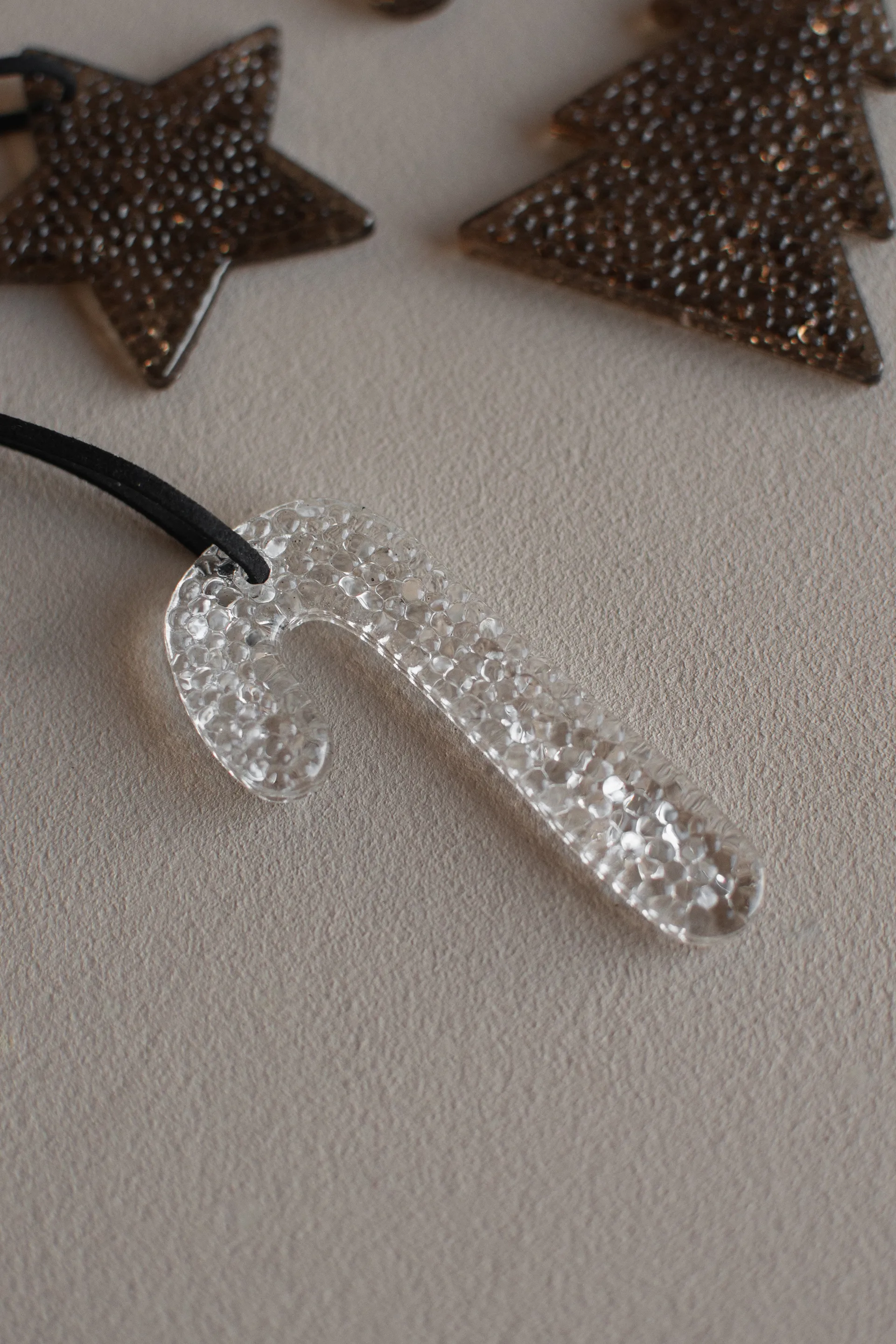 Decorazione sospesa a forma di bastoncino di zucchero Airy, Trasparente DBKD