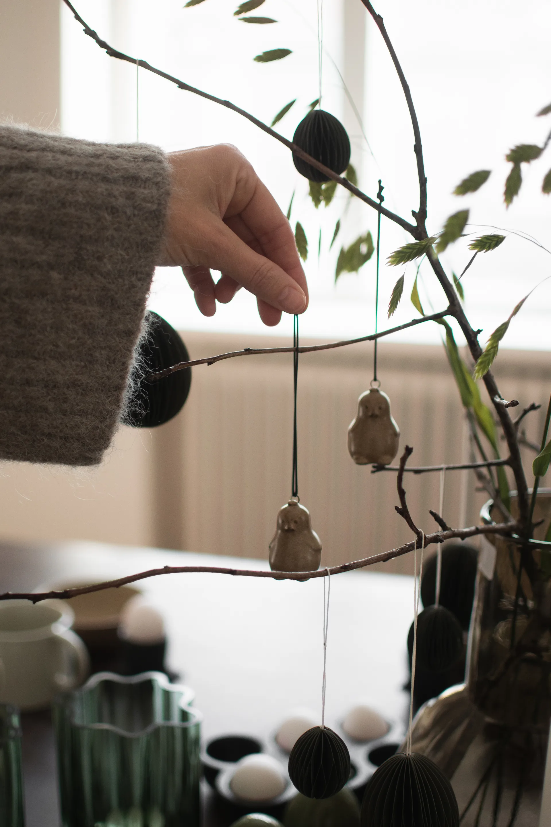 Decorazione sospesa Hanging Chubby chicken, Beige DBKD