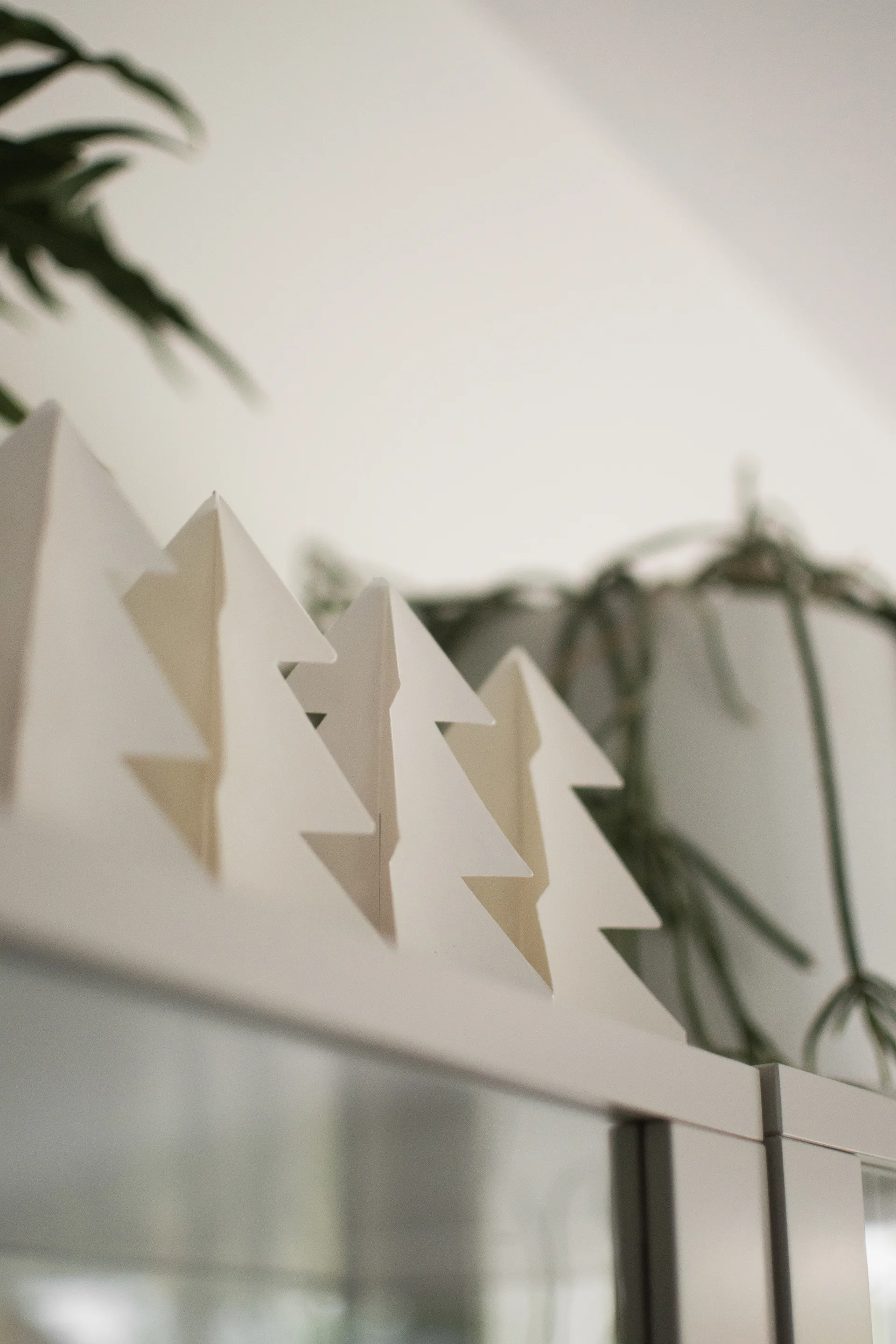 Decorazione Tree in a row 60 cm, Bianco, 7x60 cm DBKD