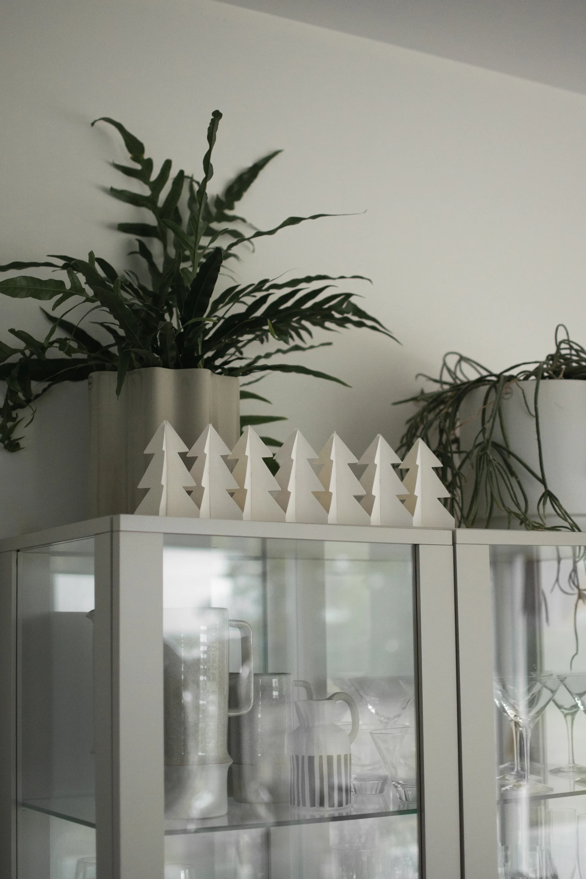 Decorazione Tree in a row 60 cm, Bianco, 7x60 cm DBKD
