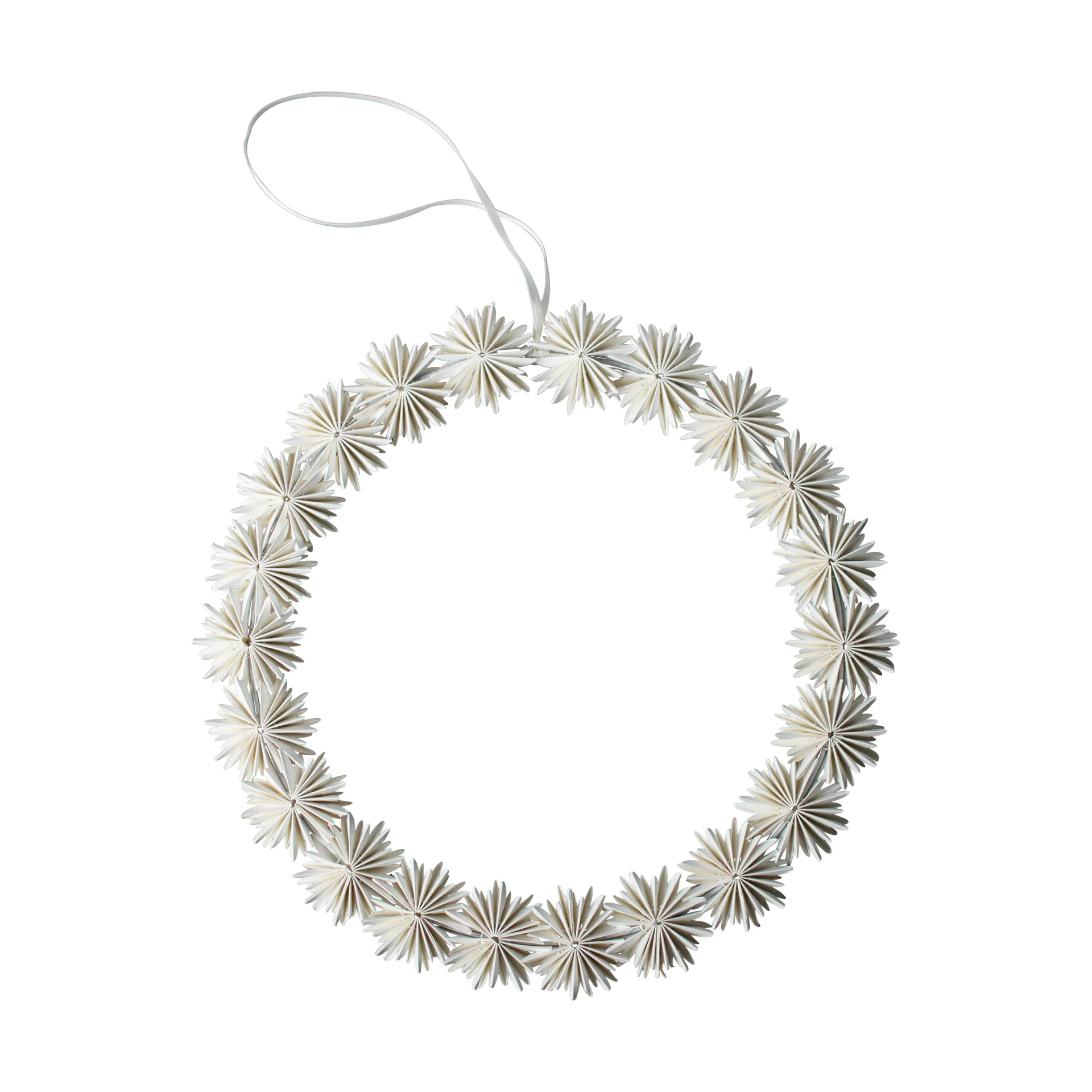 Ghirlanda natalizia di carta a fiocchi, Bianco DBKD