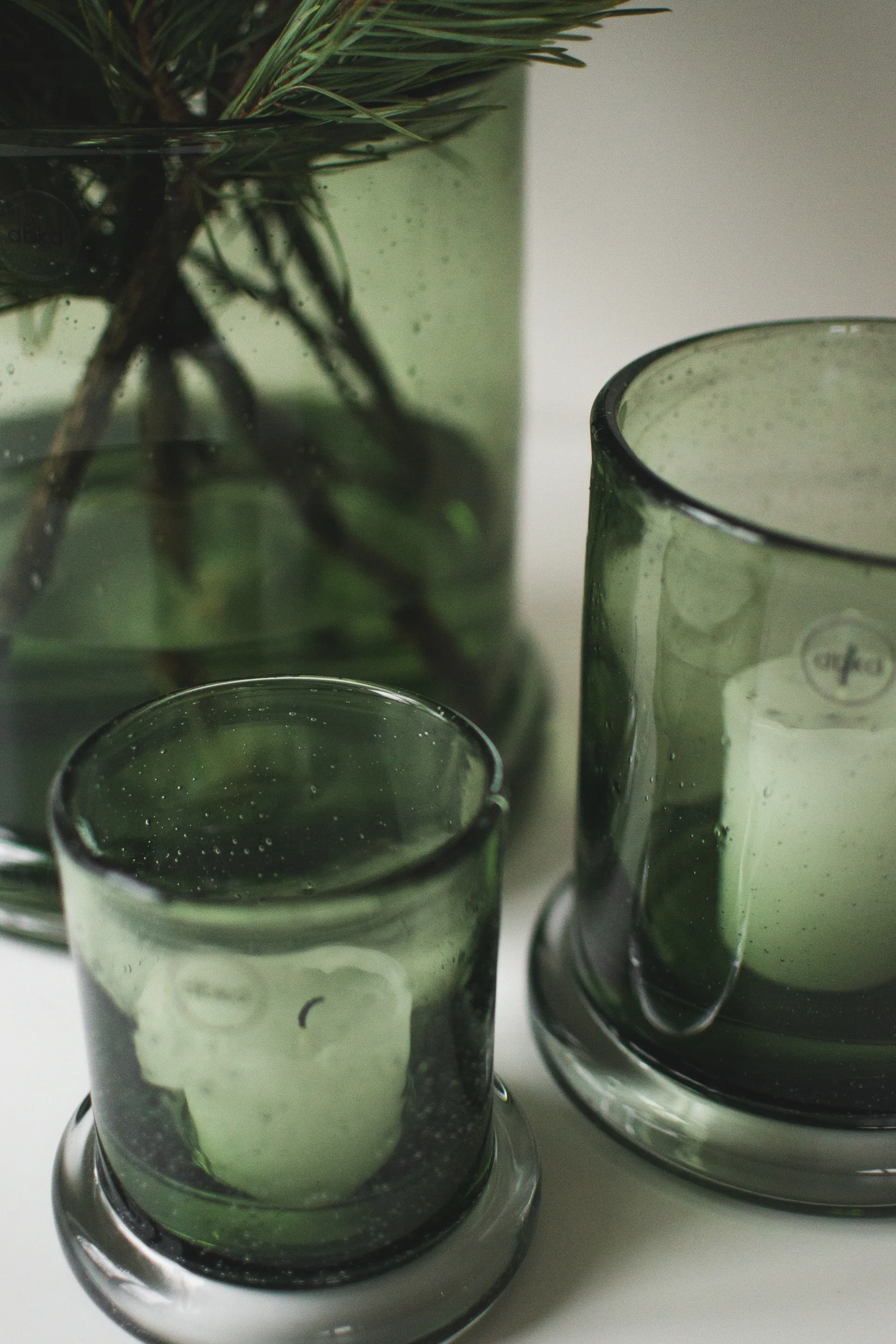 Lanterna portacandela Bubble Ø10 cm, Verde DBKD